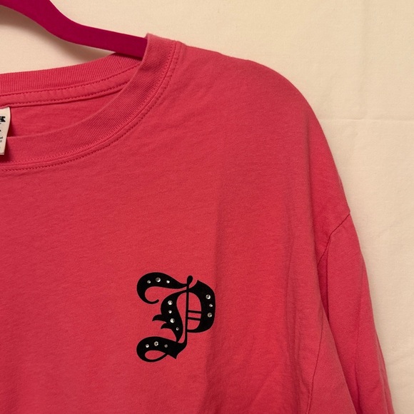 PINK Victoria's Secret Vibrant Pink Long Sleeve Tee - Picture 4 of 9